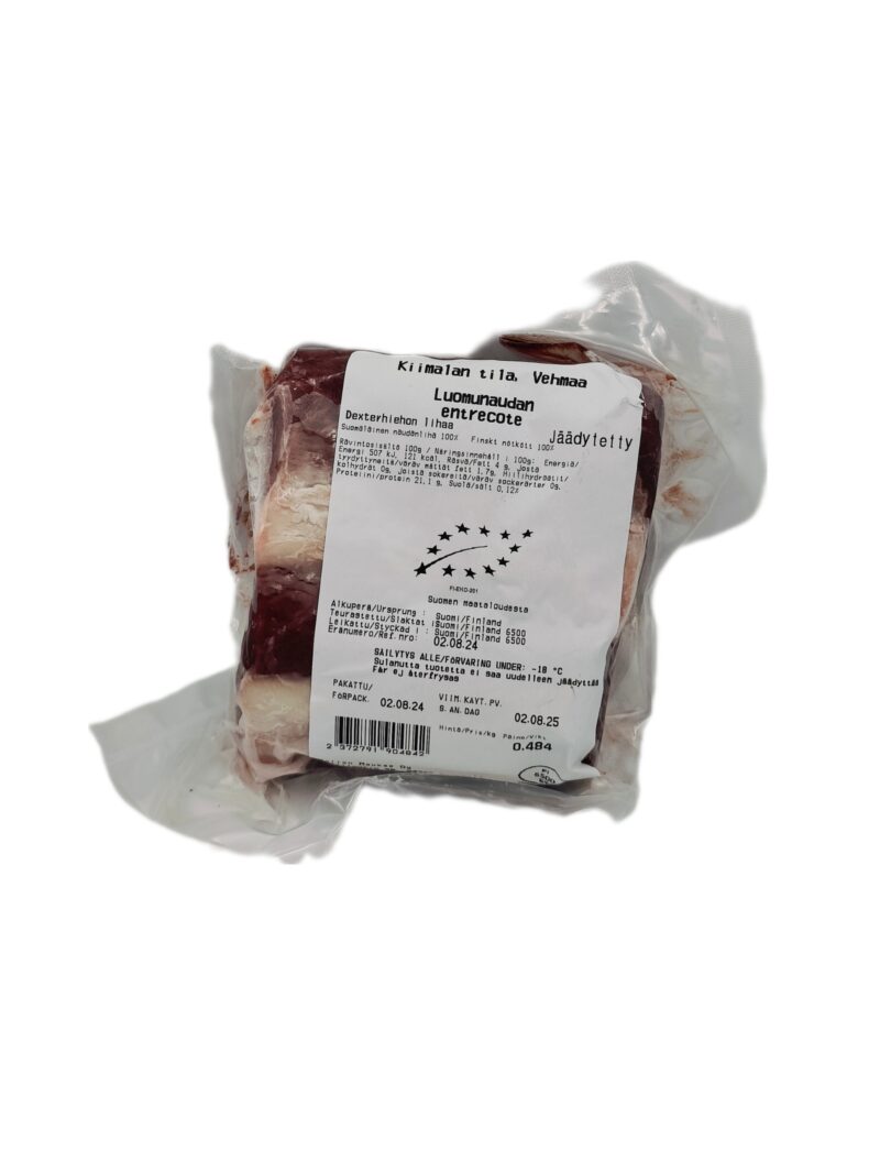 Luomunaudan entrecote, 500g, pakaste